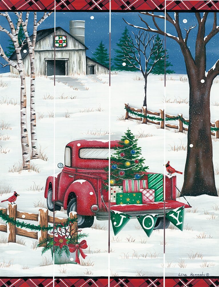 Wood Pallet Art – Christmas Joy Truck