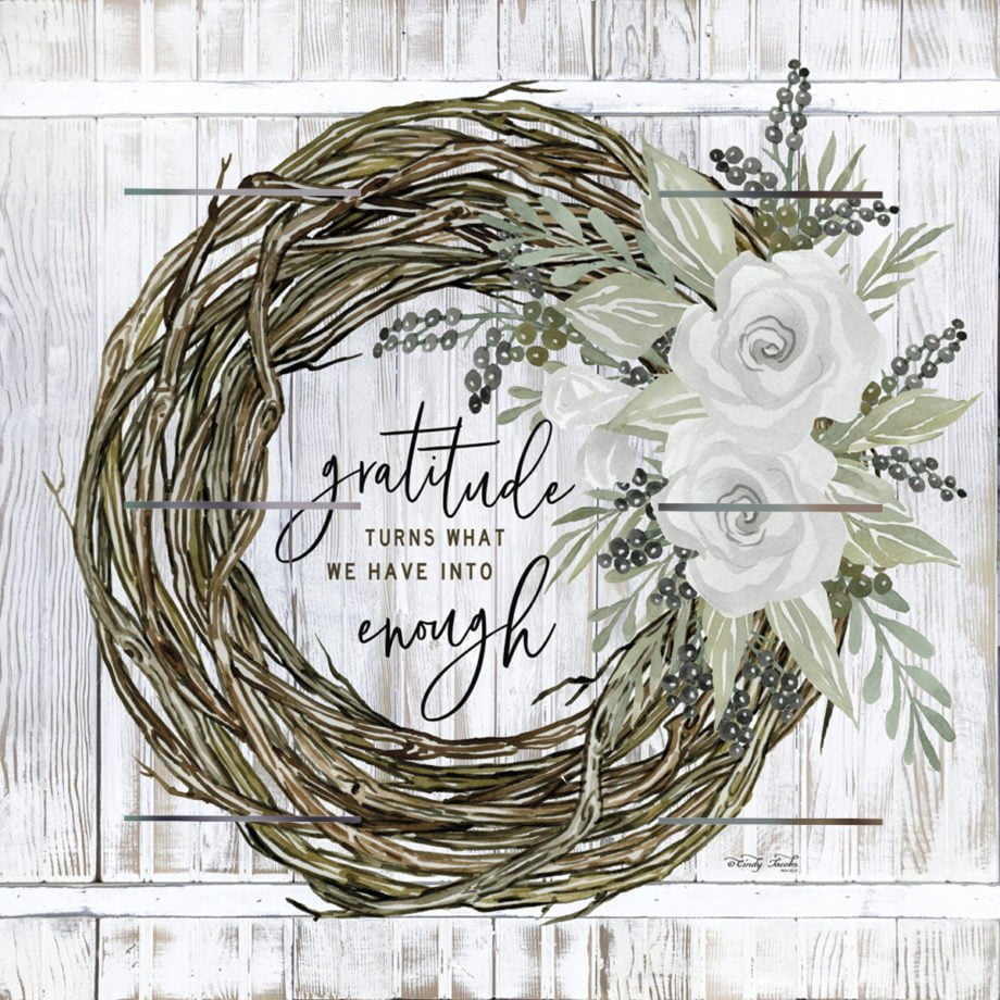 Wood Pallet Art – Gratitude Wreath