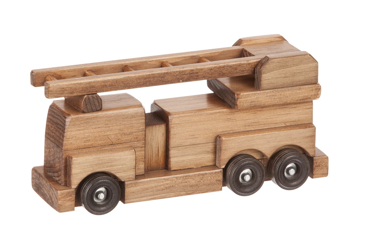 Small Wooden Firetruck in Harvest and Red