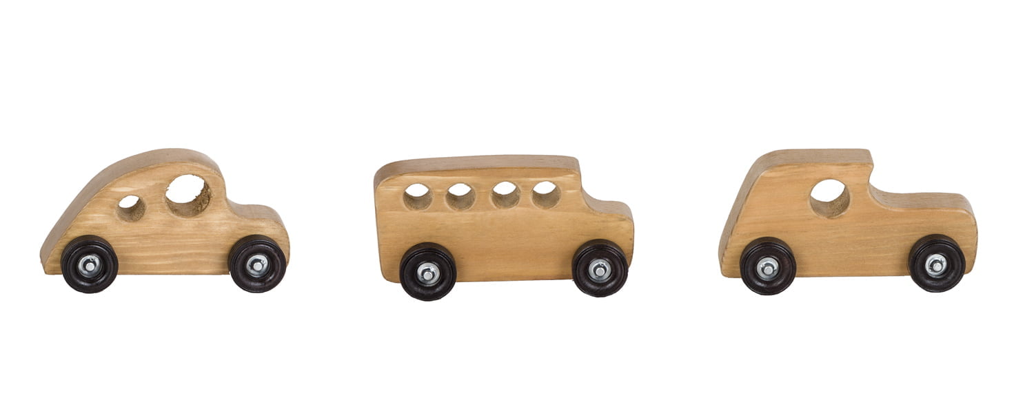 Retro Toys – Children’s Wooden Classic Car – Set of 3