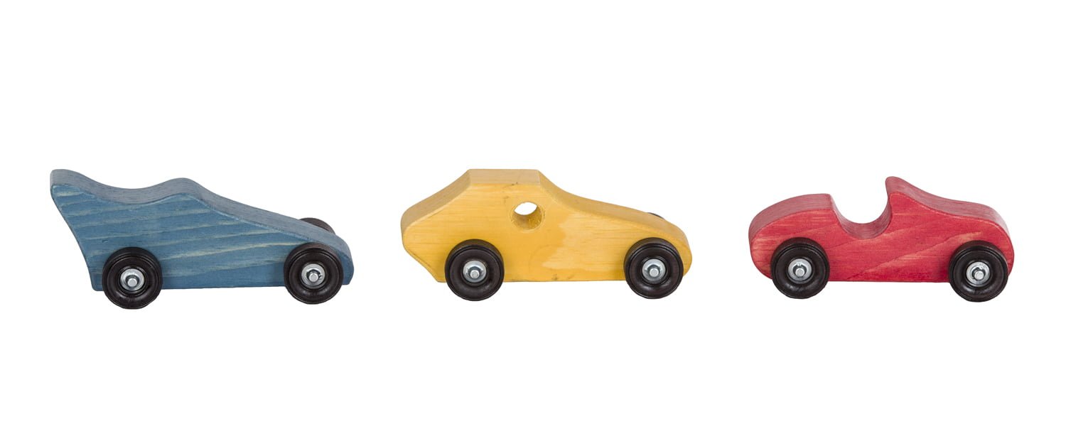 Retro Toys – Children’s Wooden RaceCar – Set of 3