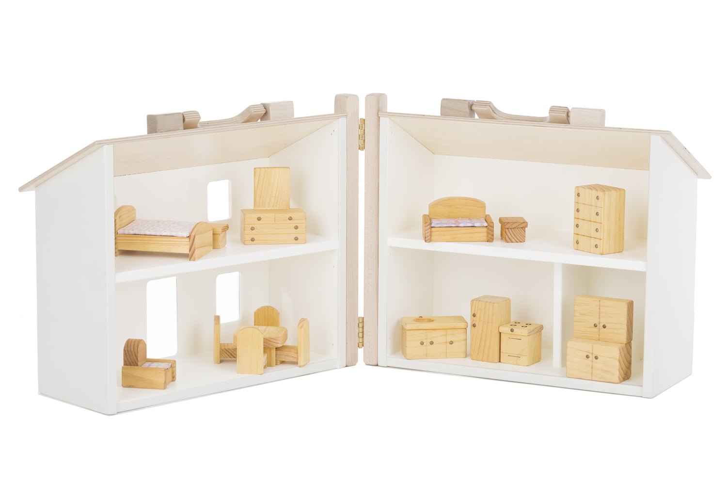 Wooden Folding Doll House – Set