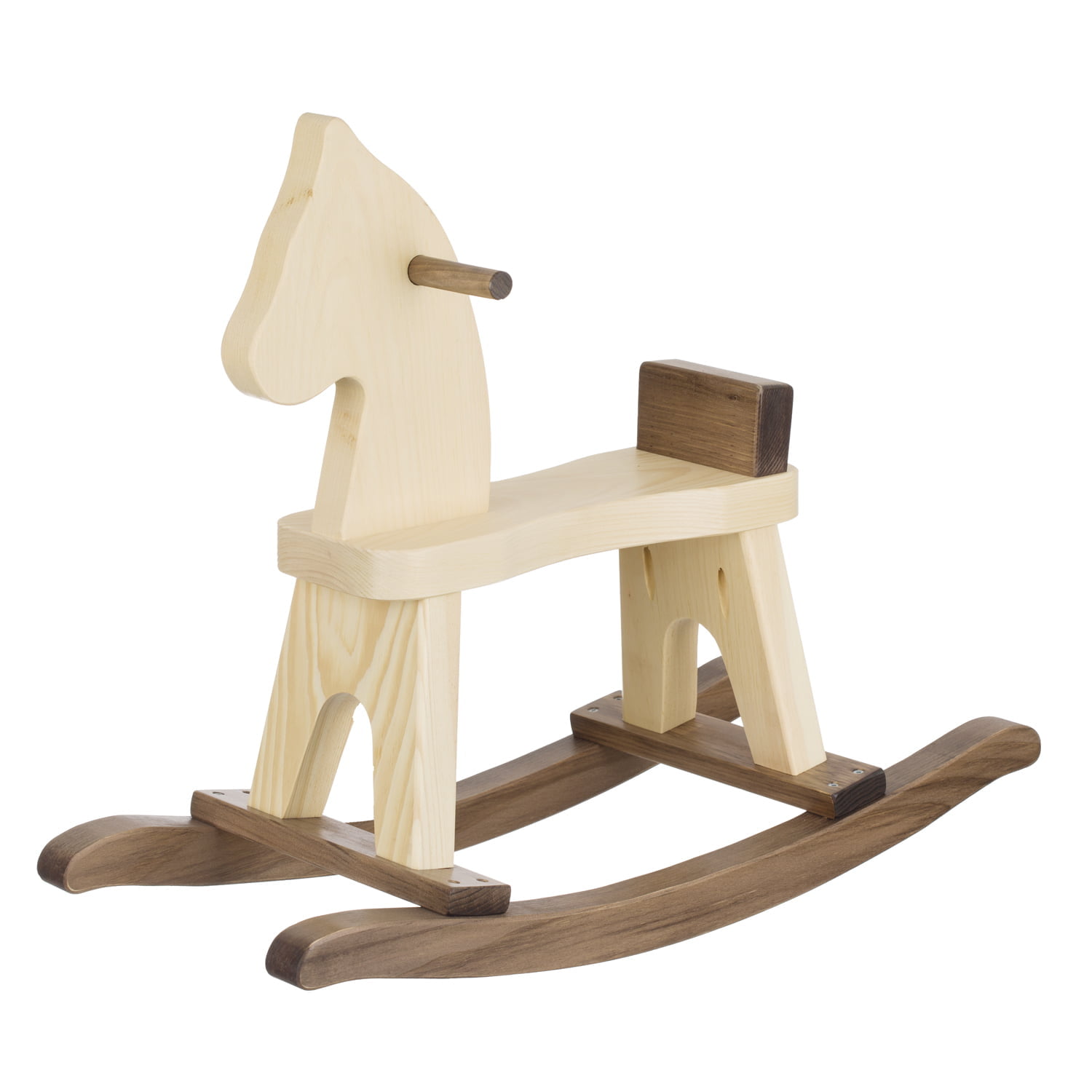 Children's Wooden Rocking Horse - Walnut/ Maple
