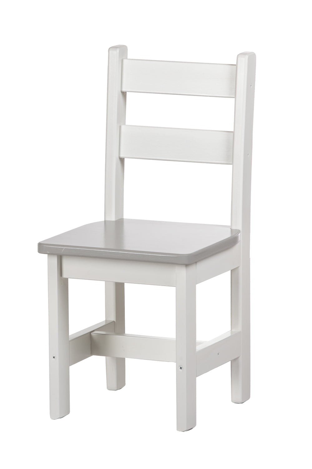 Child's Real Wood Chair - White / Grey