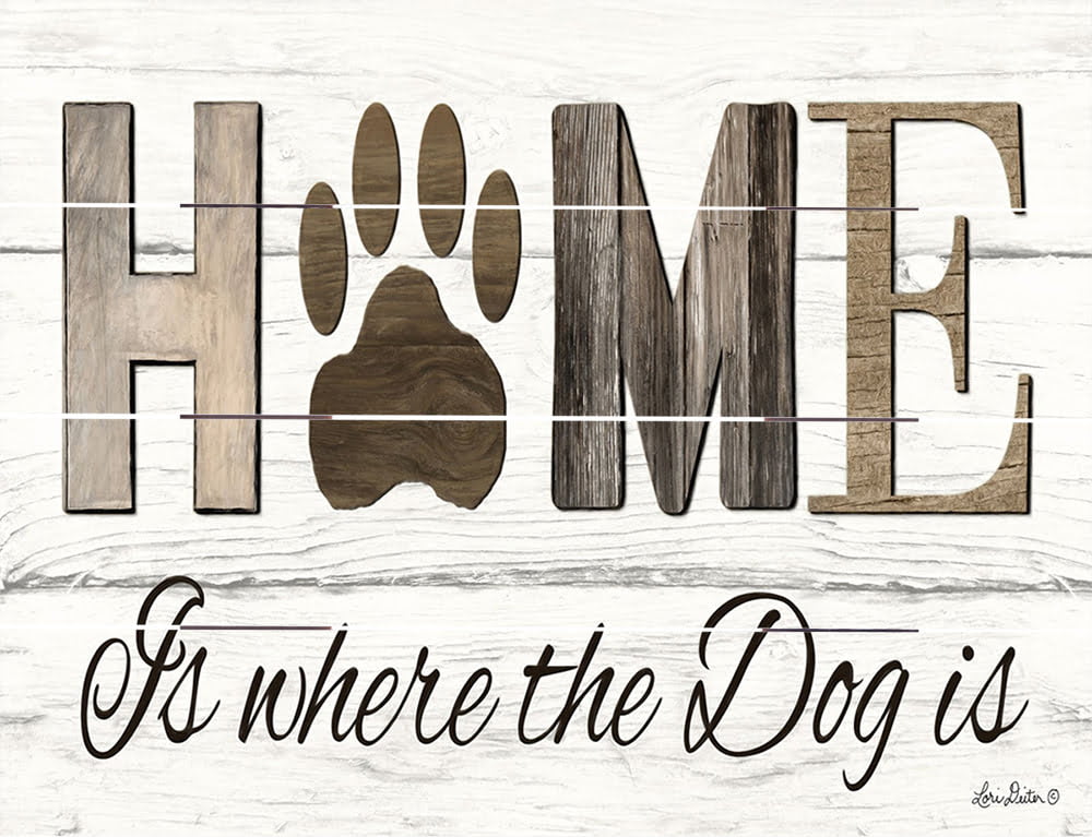 Wood Pallet Art – Home is Where the Dog is