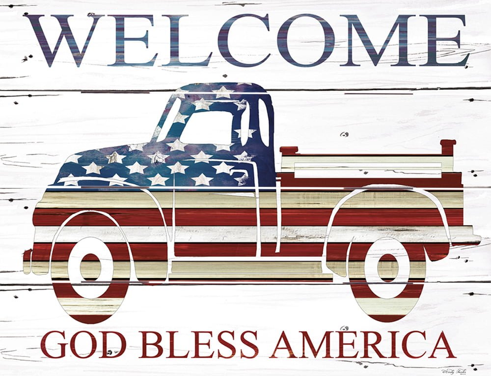 Wood Pallet Art – Welcome- God Bless America