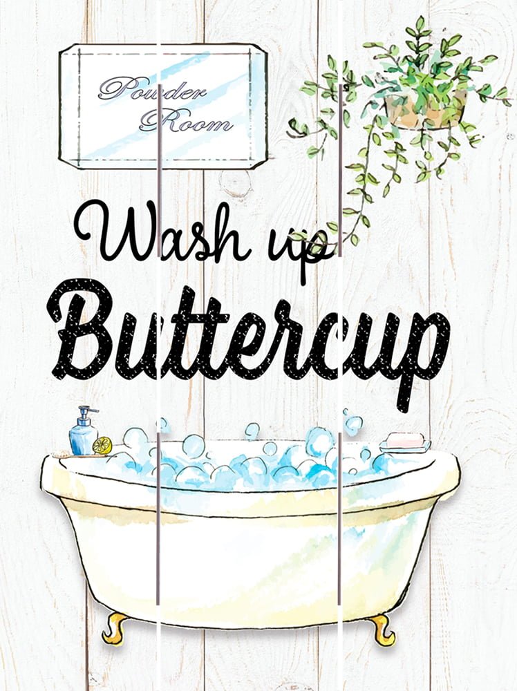 Wood Pallet Art – Wash Up Buttercup