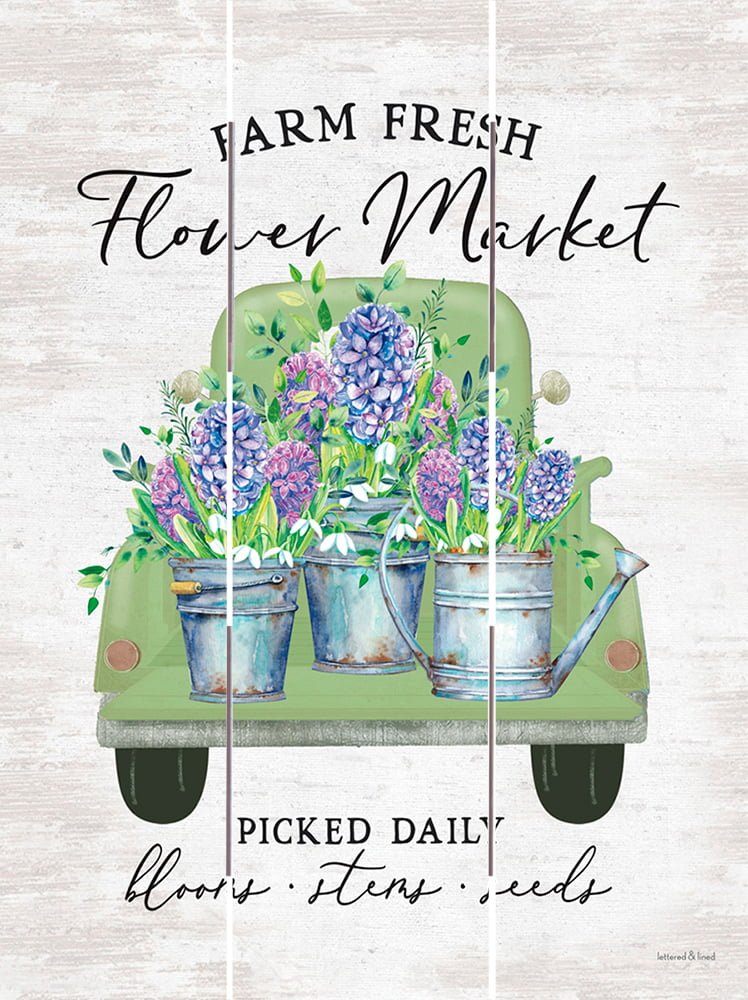 Wood Pallet Art – Flower Market Hyacinths