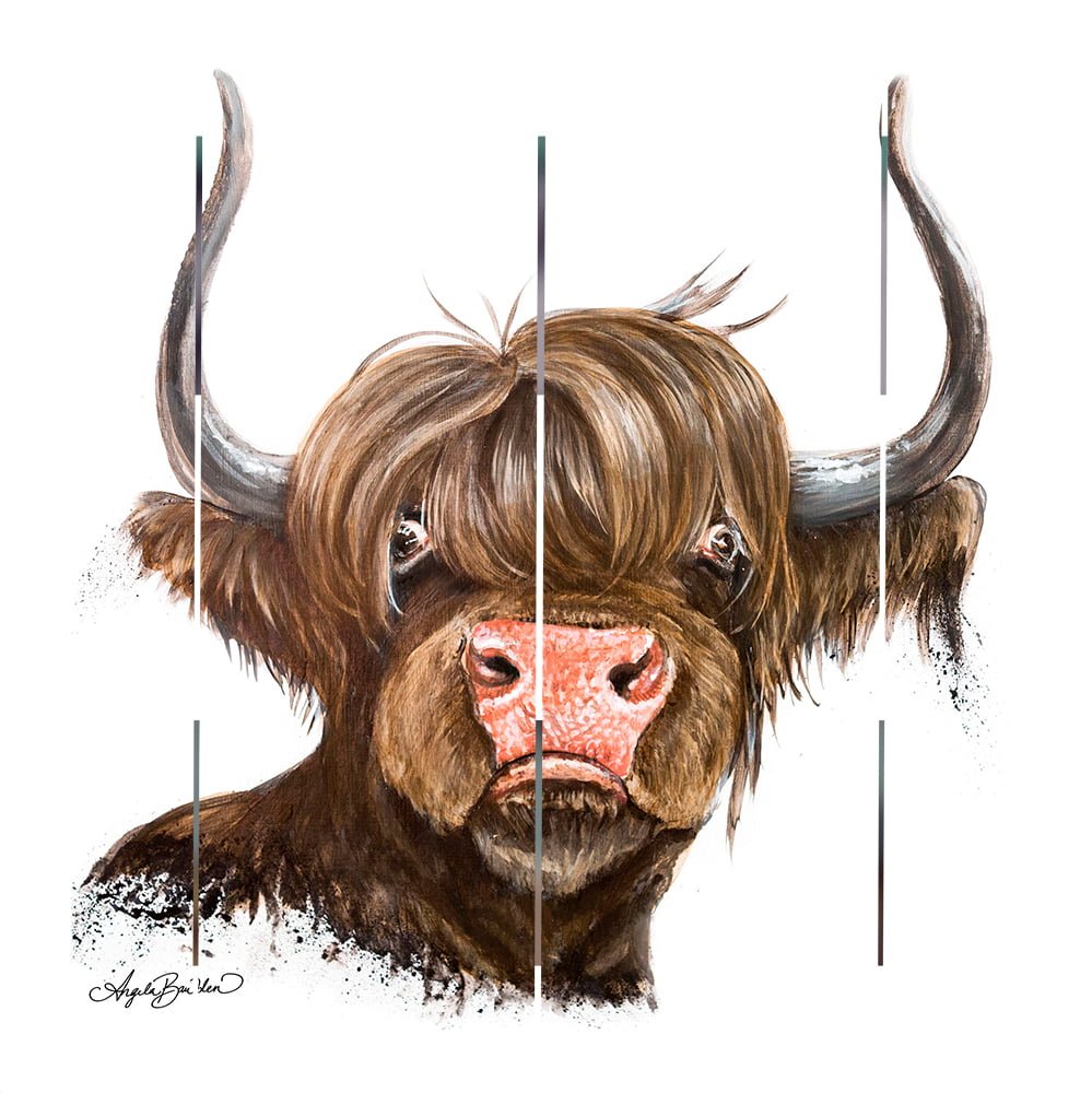 Wood Pallet Art – Carabelle the Highland Cow