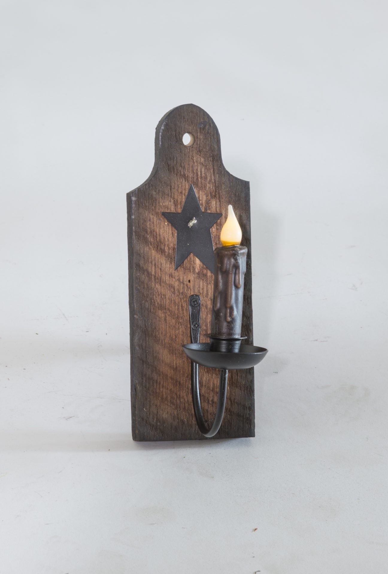 Barnwood Round Top Sconce