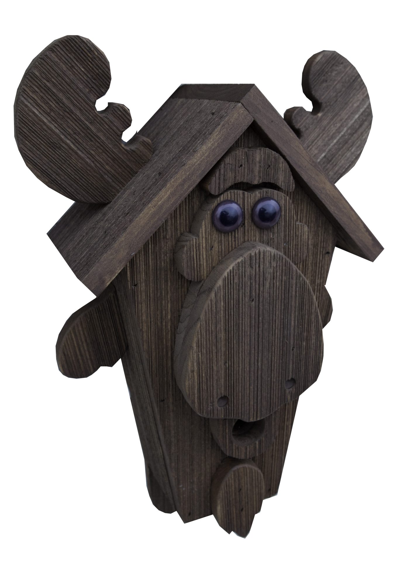 Rustic Barnwood Moose Birdhouse