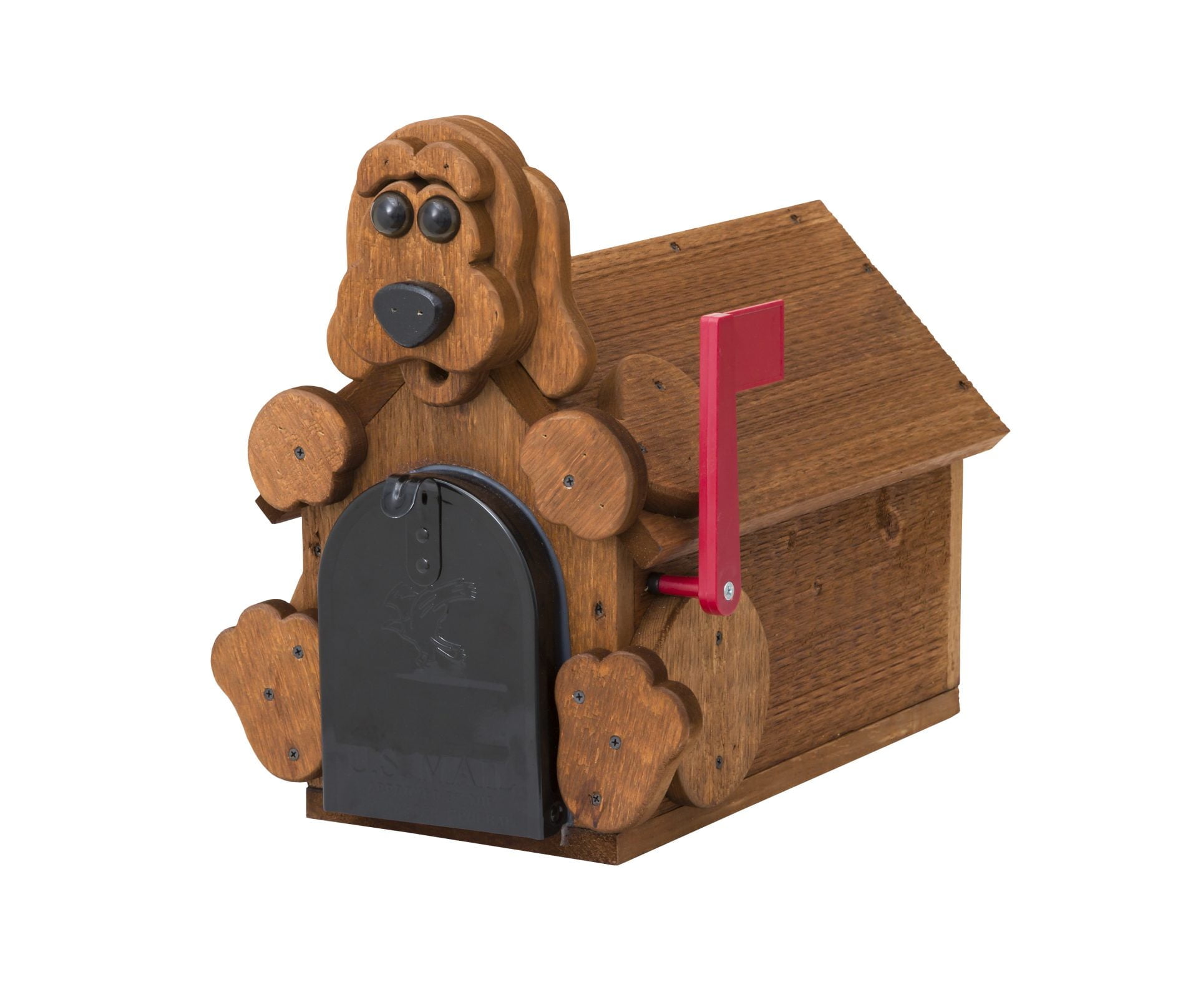 Rustic Barnwood Dog Mailbox