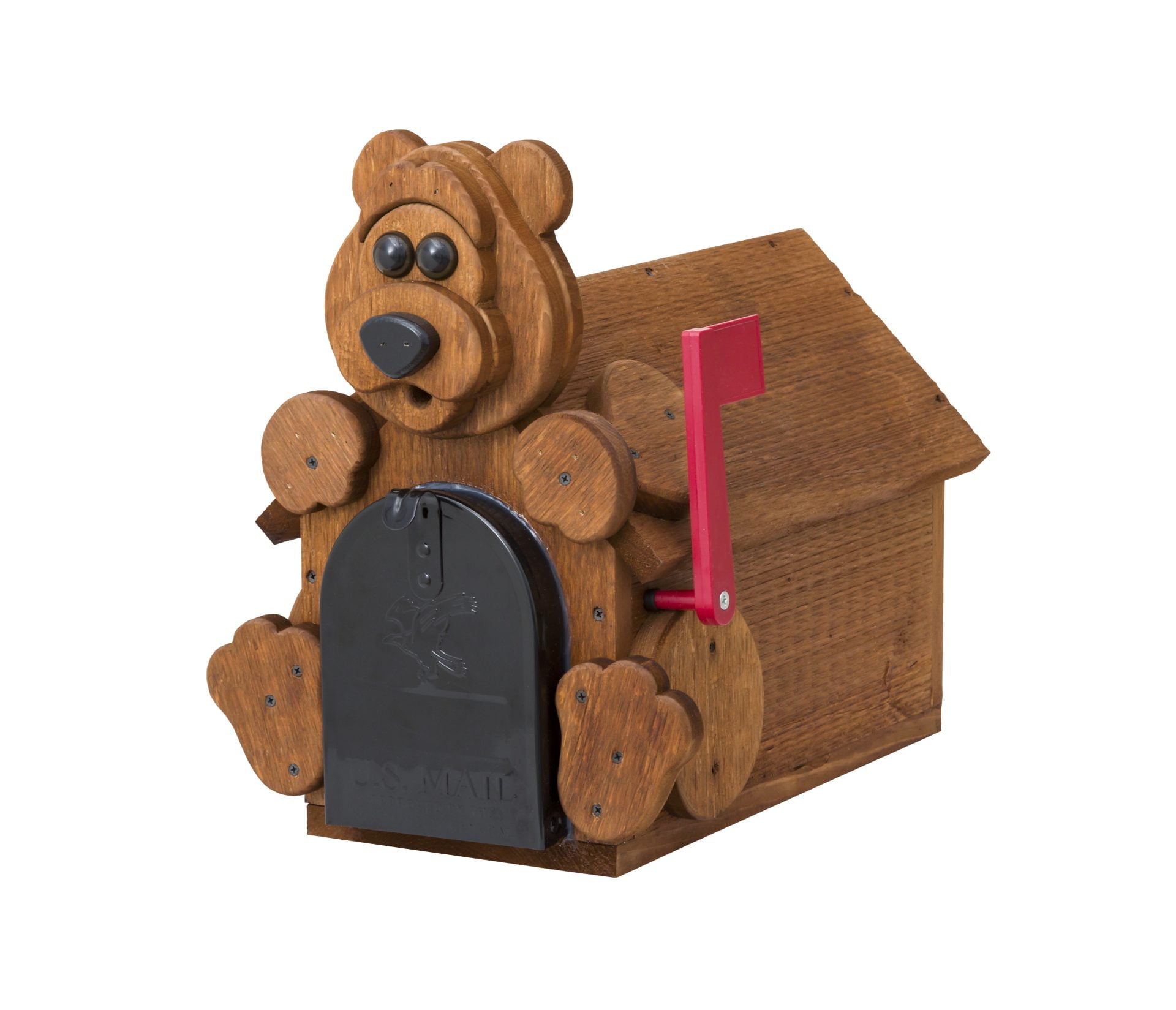 Rustic Barnwood Bear Mailbox
