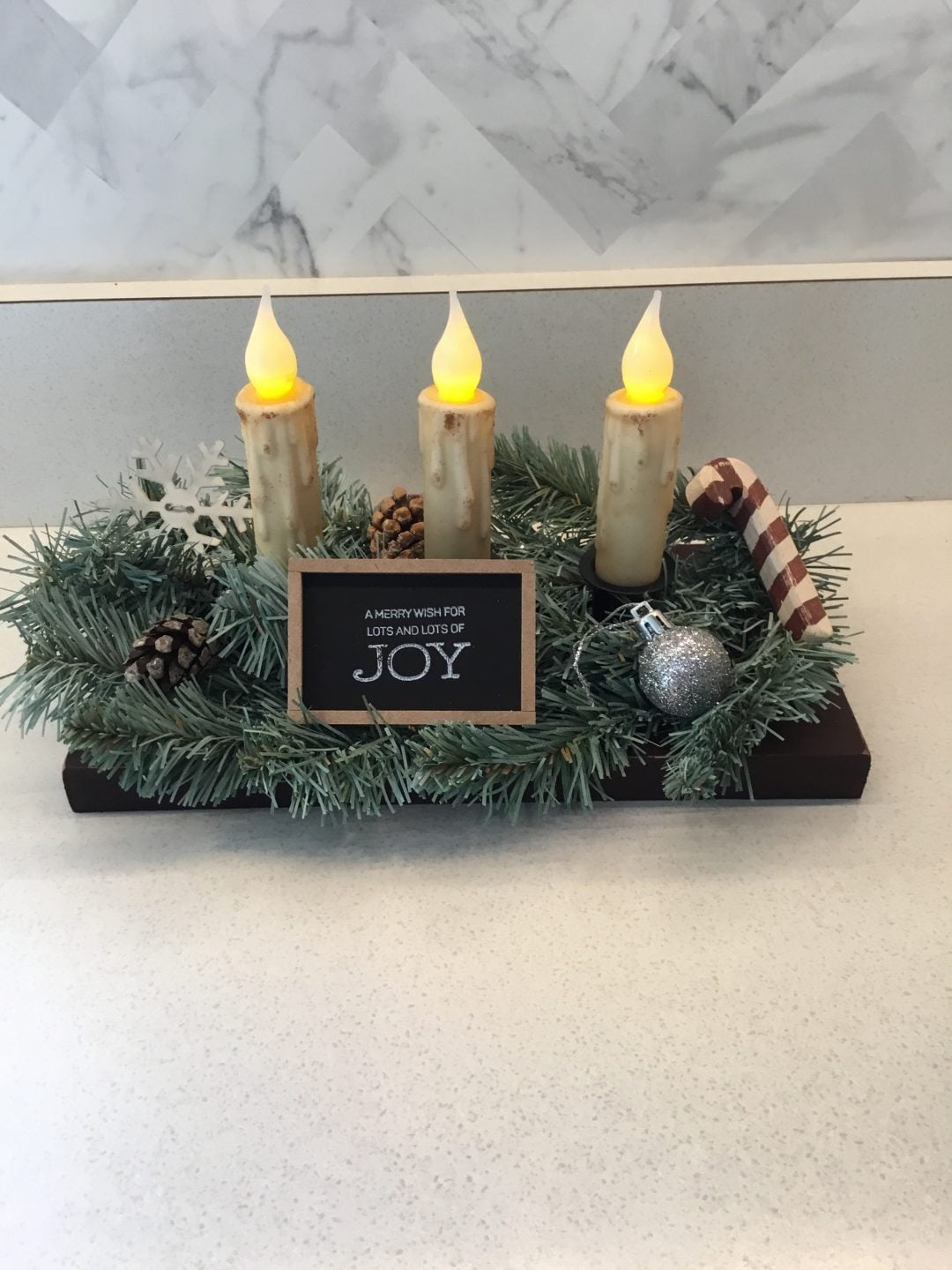 Christmas Triple Candle Display