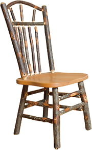 Set of 2 Hickory Wagon Wheel Rustic Dining Chairs