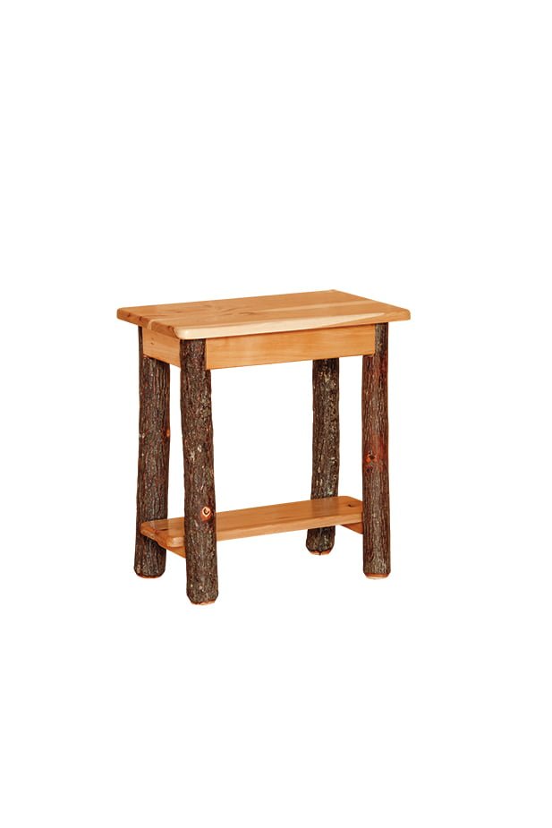 Rustic Hickory Rectangular End Table