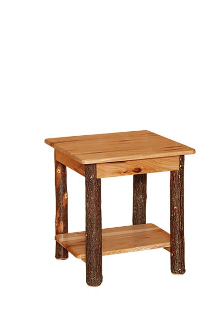 Rustic Hickory Regular End Table