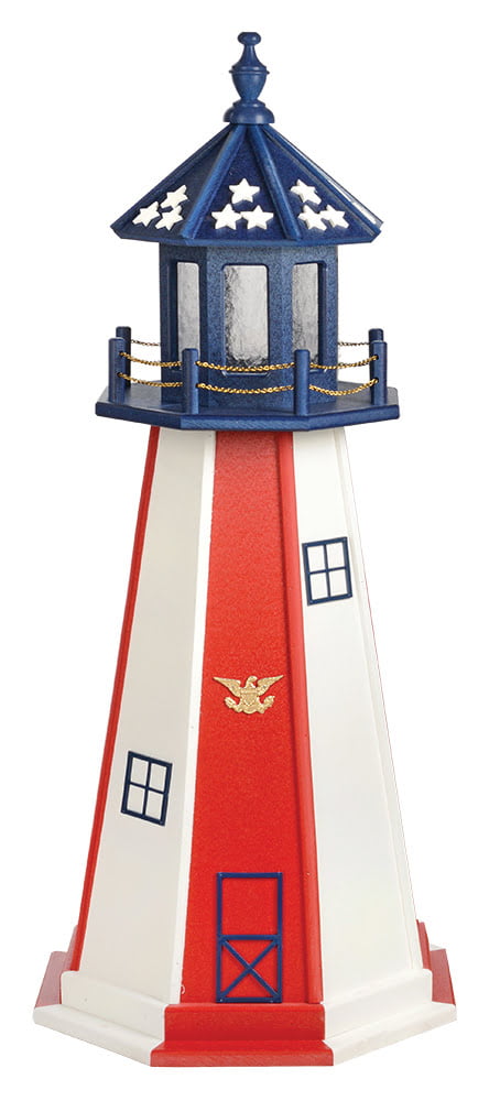 Poly Standard Alternating Lighthouse- Patriotic
