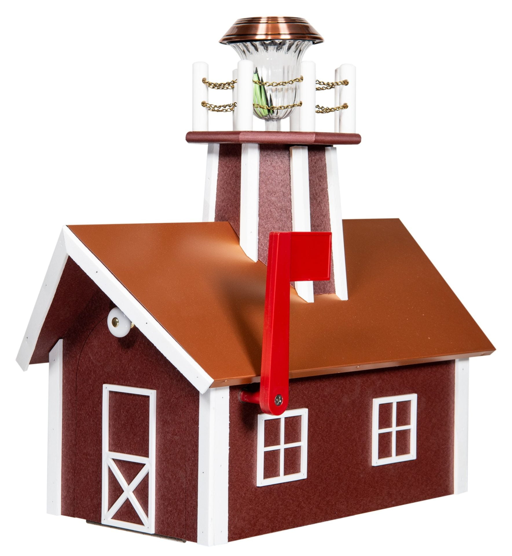 Penny Copper Roof Deluxe Mailbox with Lighthouse
