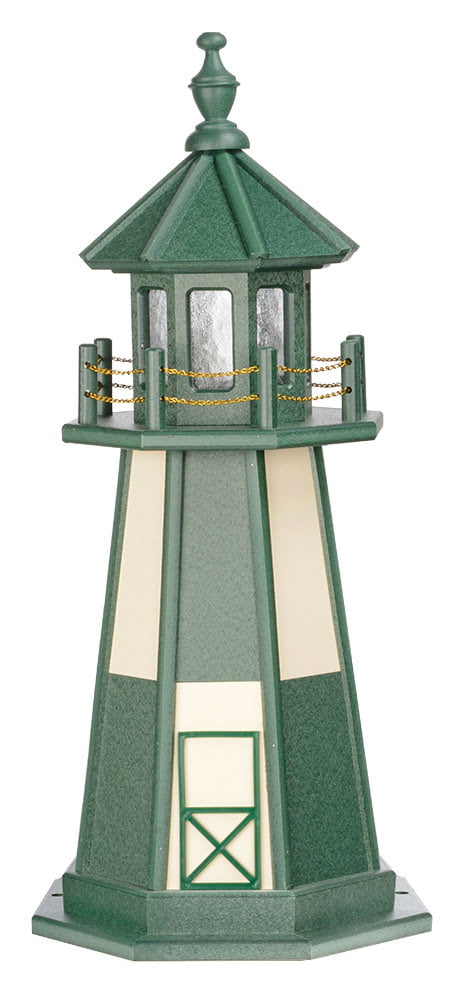 Cape Henry Poly Standard Lighthouse- Turf Green & White