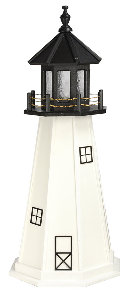 Cape Cod Poly Standard Lighthouse- White & Black