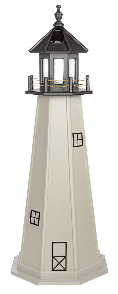Cape Cod Poly Standard Lighthouse- Black & Light Grey