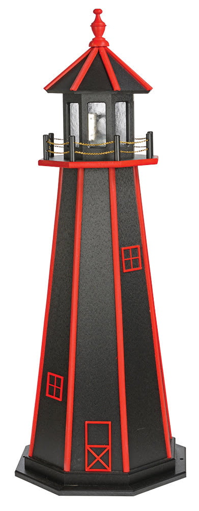 Poly Standard Lighthouse- Black & Cardinal Red