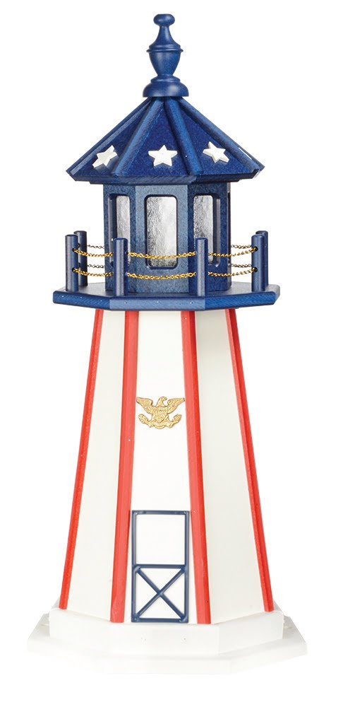 Poly Standard Lighthouse- Patriotic