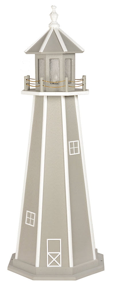 Poly Standard Lighthouse- Light Grey & White