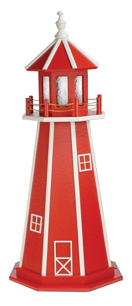 Poly Standard Lighthouse- Cardinal Red & White