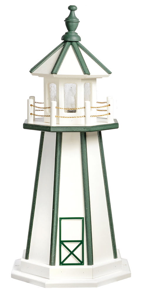 Poly Standard Lighthouse- White & Turf Green
