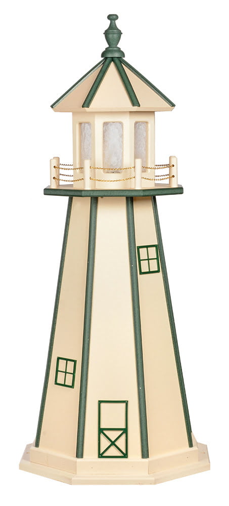 Poly Standard Lighthouse- Ivory & Turf Green