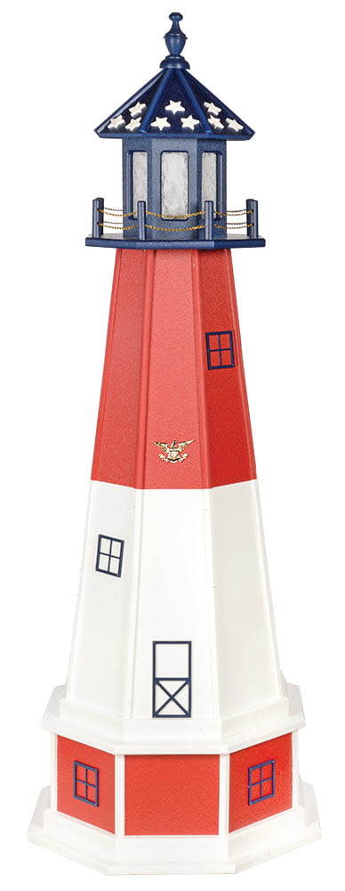 Poly Standard Lighthouse with Base- Barnegat – Patriotic