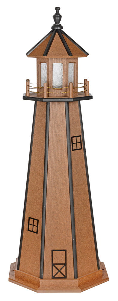 Standard Poly Woodgrain Lighthouse – Mahogany & Black