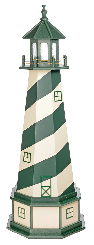 Hybrid Standard and Premium Lighthouses with Base – Cape Hatteras – Turf Green & Ivory