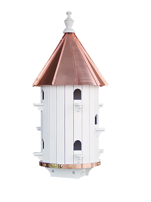 10-Hole High-Roof Bird House with Copper Roof