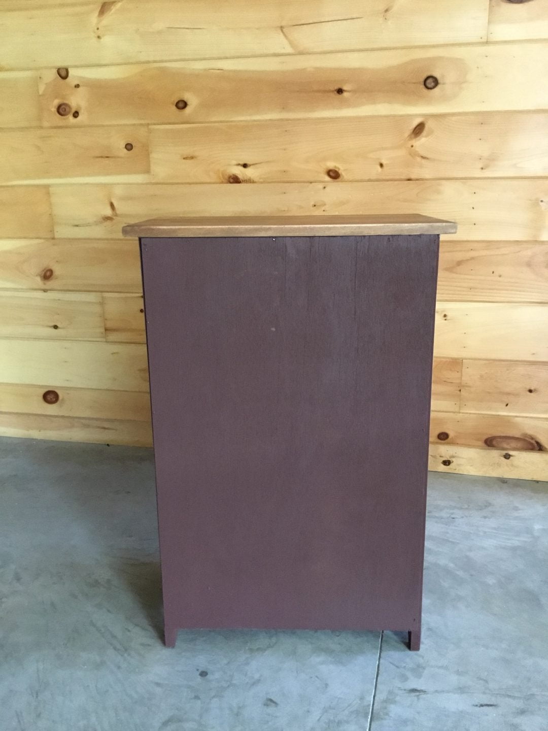 Primitive Pine Wooden Tilt Out Trash Bin