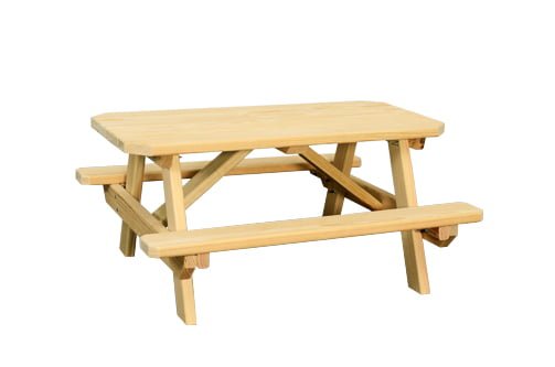Outdoor Wood Child Size Picnic Table with Attached Benches