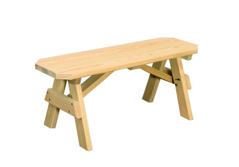 Outdoor Plain Wooden Bench – NO Back – Mulitple Sizes