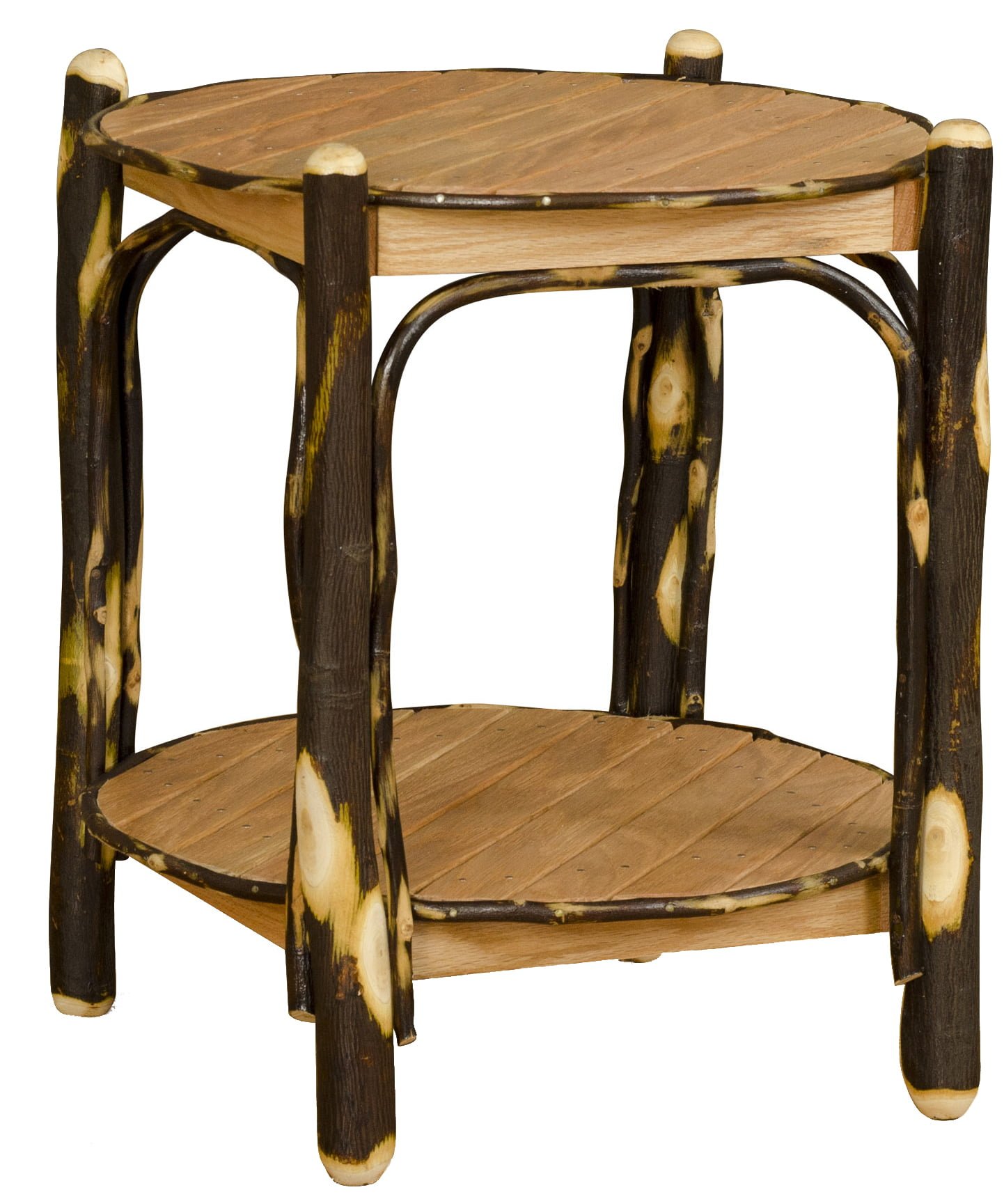 Hickory & Oak 2-Tier Round End Table