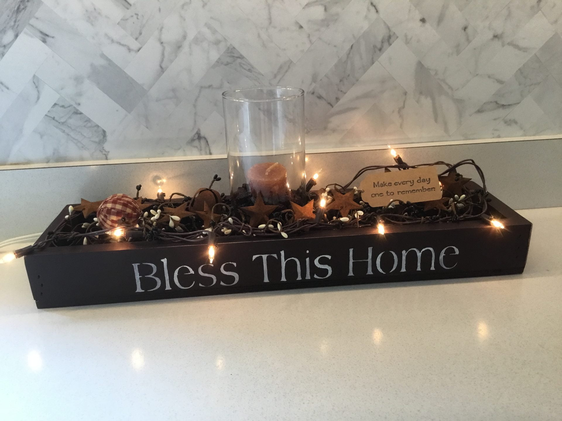 Bless This Home Candle Box with Lights