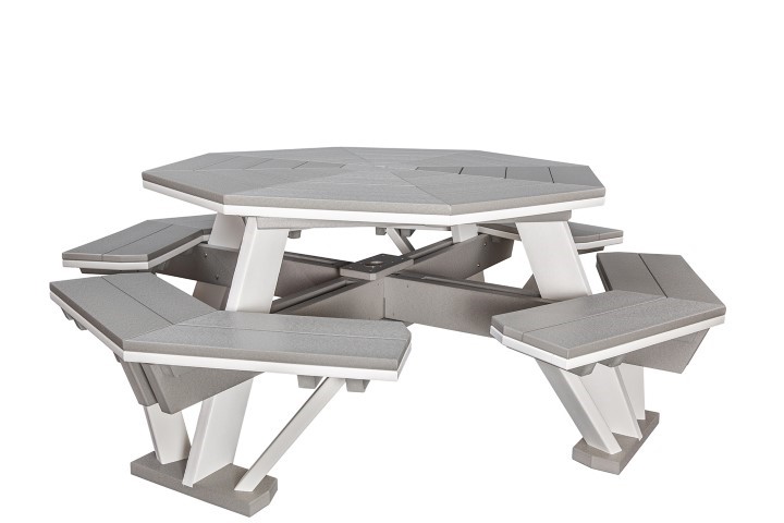 Outdoor Octagon Table in Poly Lumber