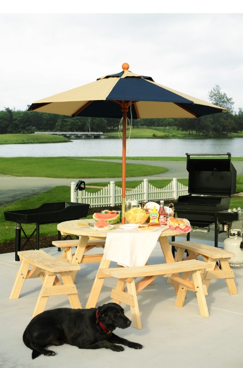 Outdoor 40 Inch Curved Garden Bench in Poly Lumber