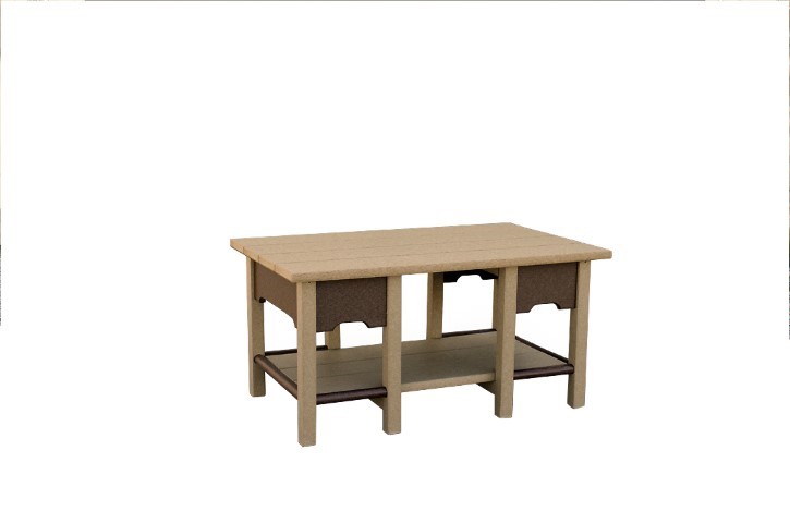 Outdoor Van Buren Coffee Table in Poly Lumber