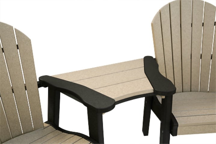 Outdoor Table Attachment for Great Bay Chair in Poly Lumber Recycled Plastic