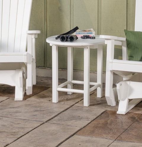 Outdoor 21″ SeaAira Round Accent Table in Poly Lumber – 3 Size Options