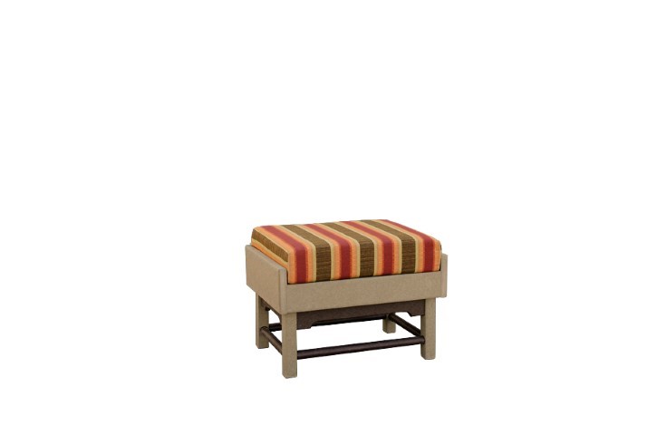 Outdoor Poly Lumber Van Buren Deep Seat Ottoman - Fabric Group B