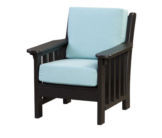Outdoor Mission Deep Seat Lounge Chair in Poly Lumber - Fabric Group B