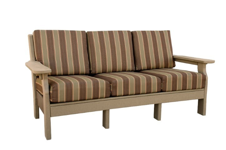 Outdoor Van Buren Deep Seat Sofa in Poly Lumber - Fabric Group B