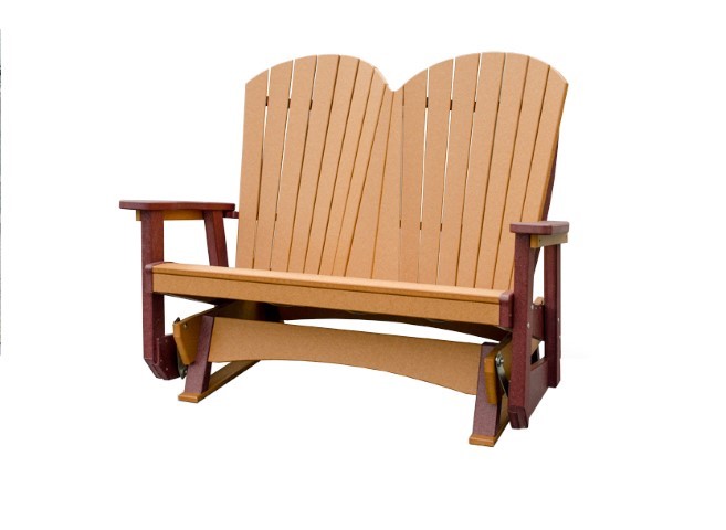 SeaAira Adirondack Glider Bench in Poly Lumber